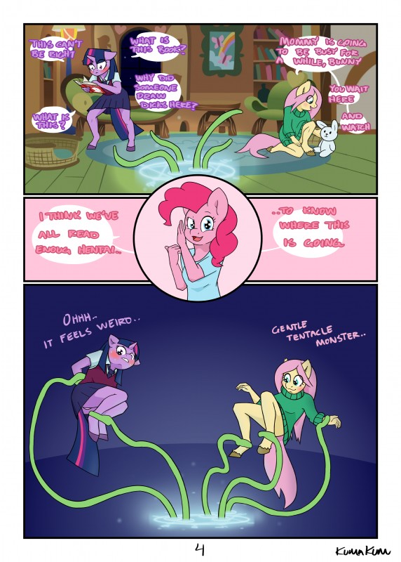 fluttershy, pinkie pie, and twilight sparkle (friendship is magic and etc) created by kumakum