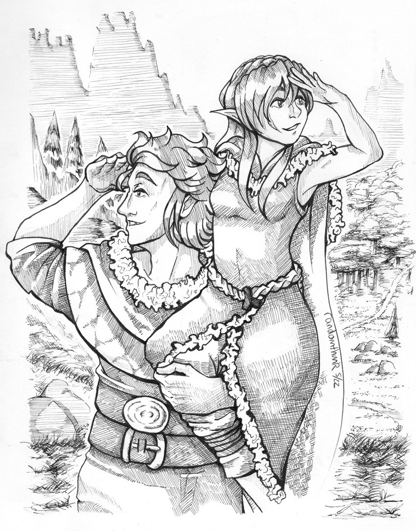 dob and merilwen (dungeons and dragons and etc) created by randomthunk