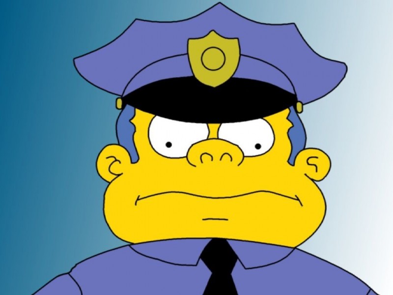 chief wiggum and clancy wiggum (the simpsons) created by unknown artist