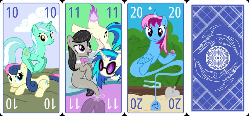 bonbon, lyra heartstrings, octavia, parcly taxel, and vinyl scratch (friendship is magic and etc) created by parclytaxel