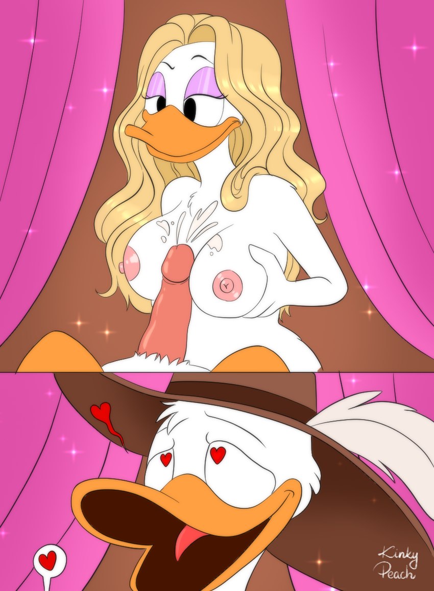 daisy duck and donald duck (the three musketeers (disney) and etc) created by kinkypeach