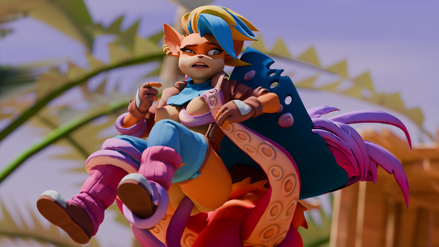 pirate tawna and tentacled marauder (crash bandicoot 4: it's about time and etc) created by unknown artist