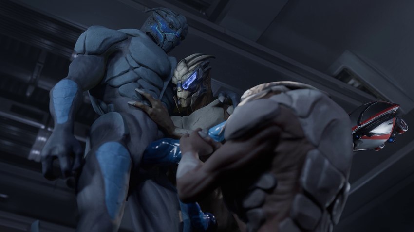 adrien victus, celius acillion, and garrus vakarian (electronic arts and etc) created by rooking