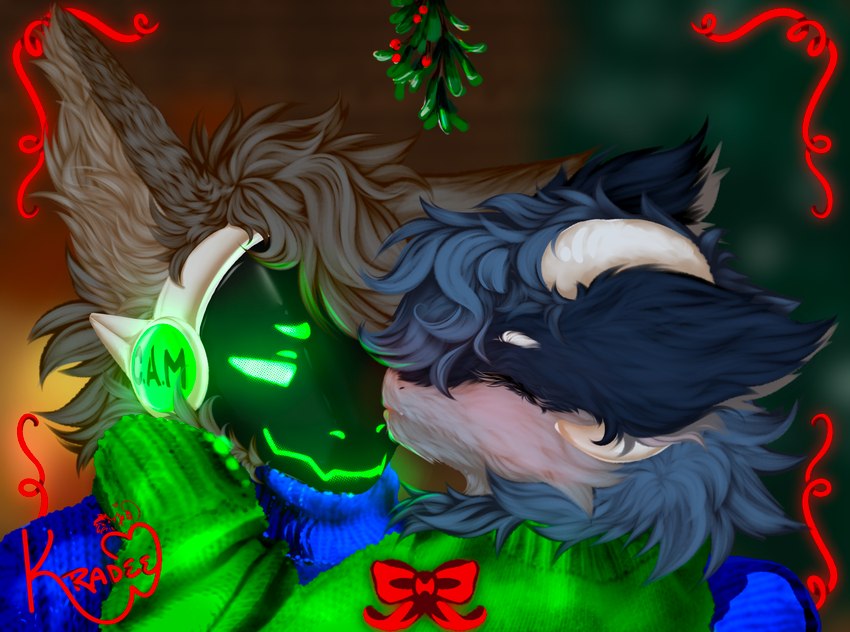 monarch and yuri chacal (christmas) created by kradee