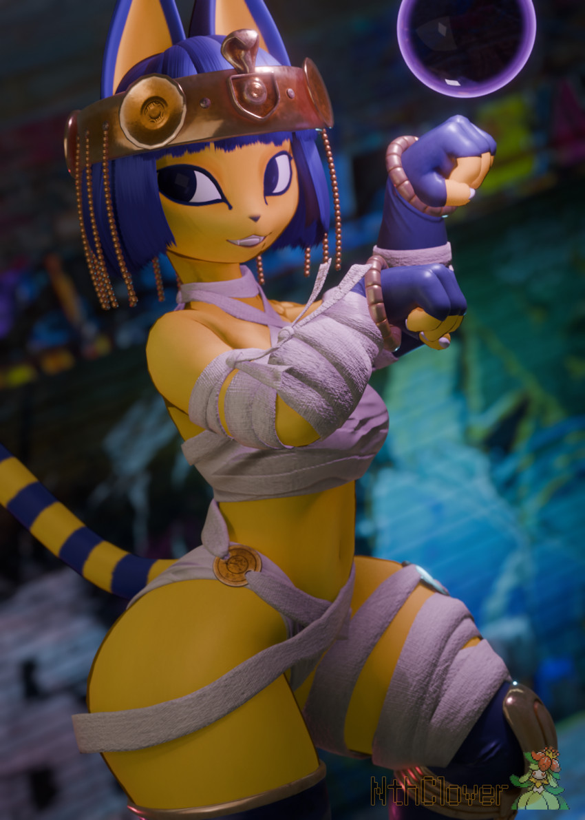 ankha and menat (animal crossing and etc) created by nthclover
