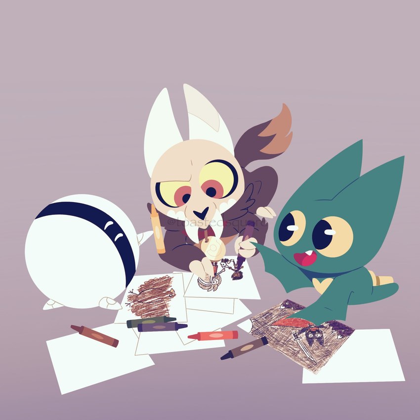 adorabat, king clawthorne, and one-one (mao mao: heroes of pure heart and etc) created by toasted square