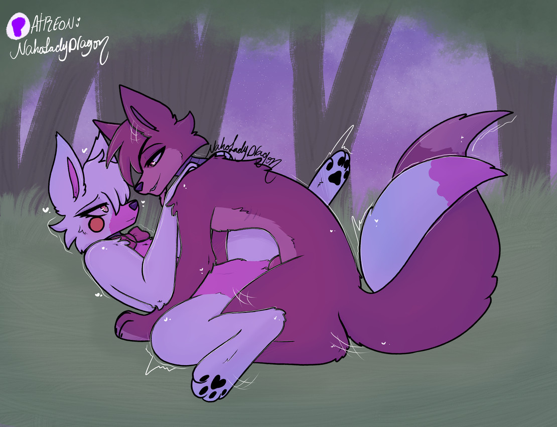 foxy and mangle (five nights at freddy's 2 and etc) created by naholadydragon