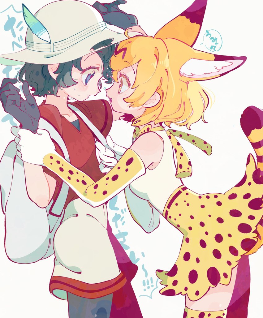 kaban-chan and serval-chan (kemono friends) created by takoya de