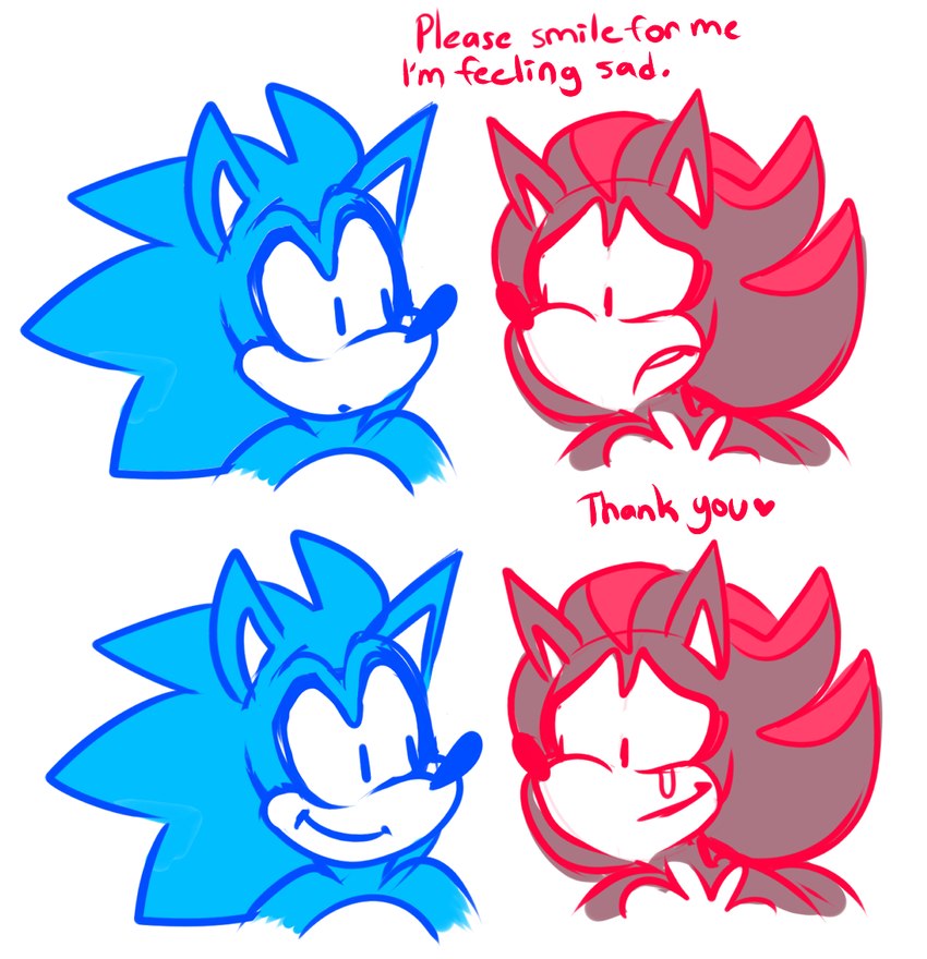 shadow the hedgehog and sonic the hedgehog (sonic the hedgehog (series) and etc) created by beastofeuthanasia