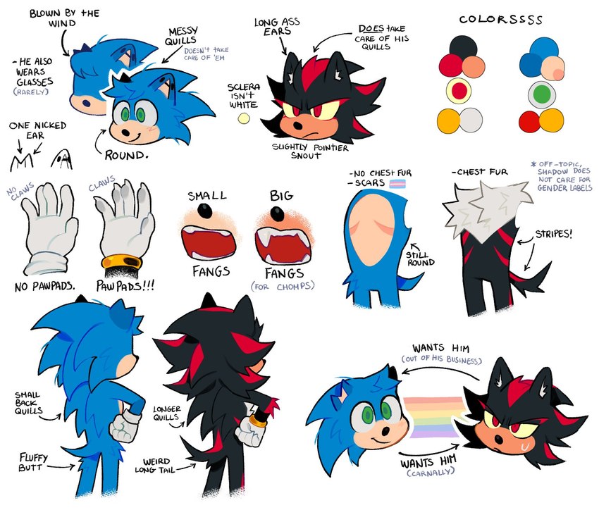 shadow the hedgehog and sonic the hedgehog (sonic the hedgehog (series) and etc) created by lunrsys