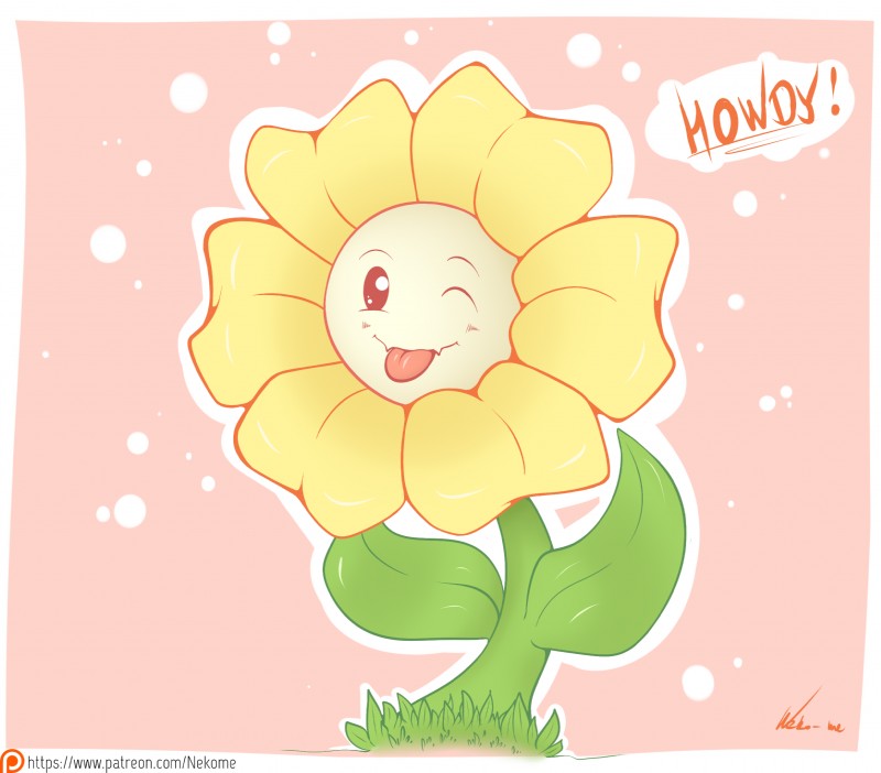 flowey the flower (undertale (series) and etc) created by neko-me