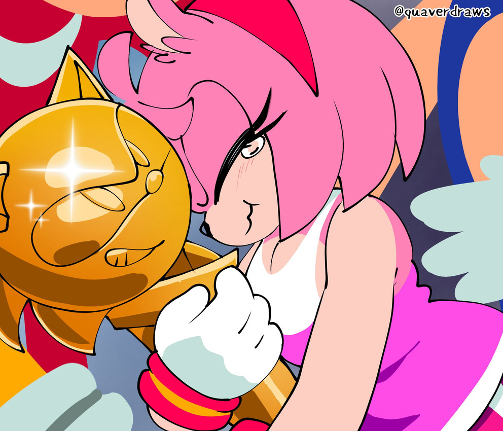 amy rose, knuckles the echidna, and sonic the hedgehog (sonic the hedgehog (series) and etc) created by quavernsfw