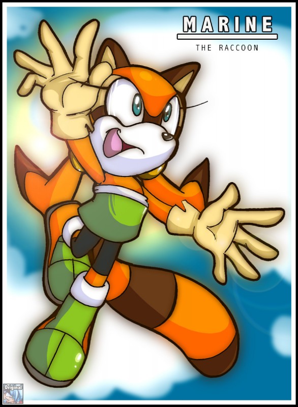 marine the raccoon (sonic the hedgehog (series) and etc) created by auntymoira