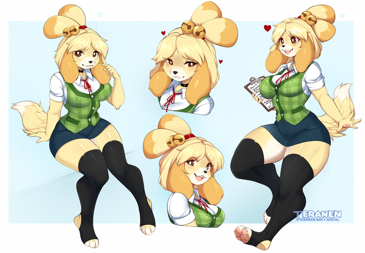 isabelle (animal crossing and etc) created by teranen