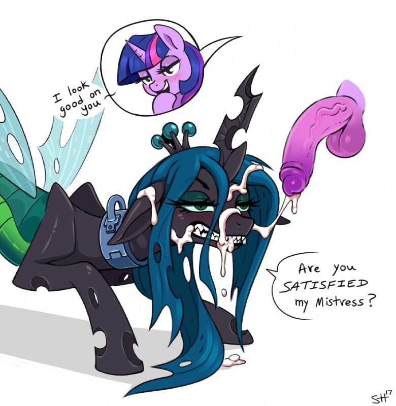 queen chrysalis and twilight sparkle (friendship is magic and etc) created by sorc