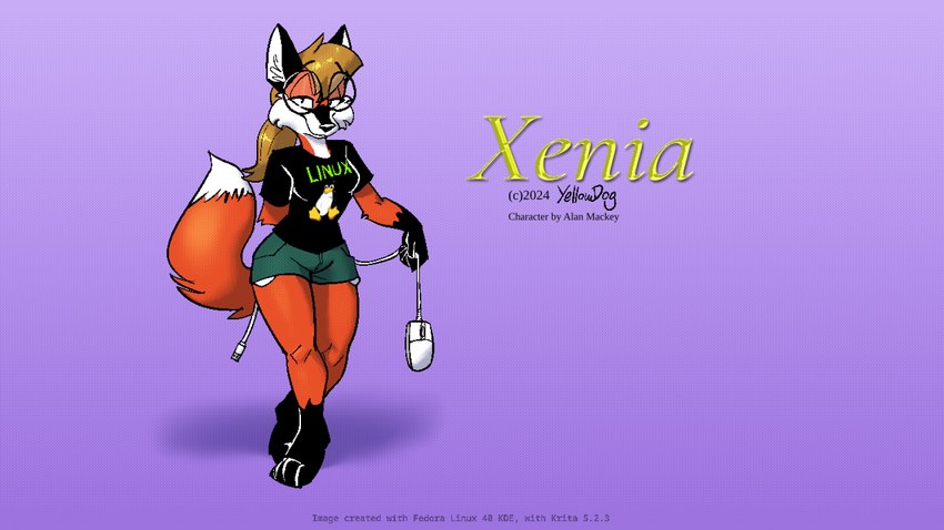 tux and xenia (linux) created by artbyyellowdog