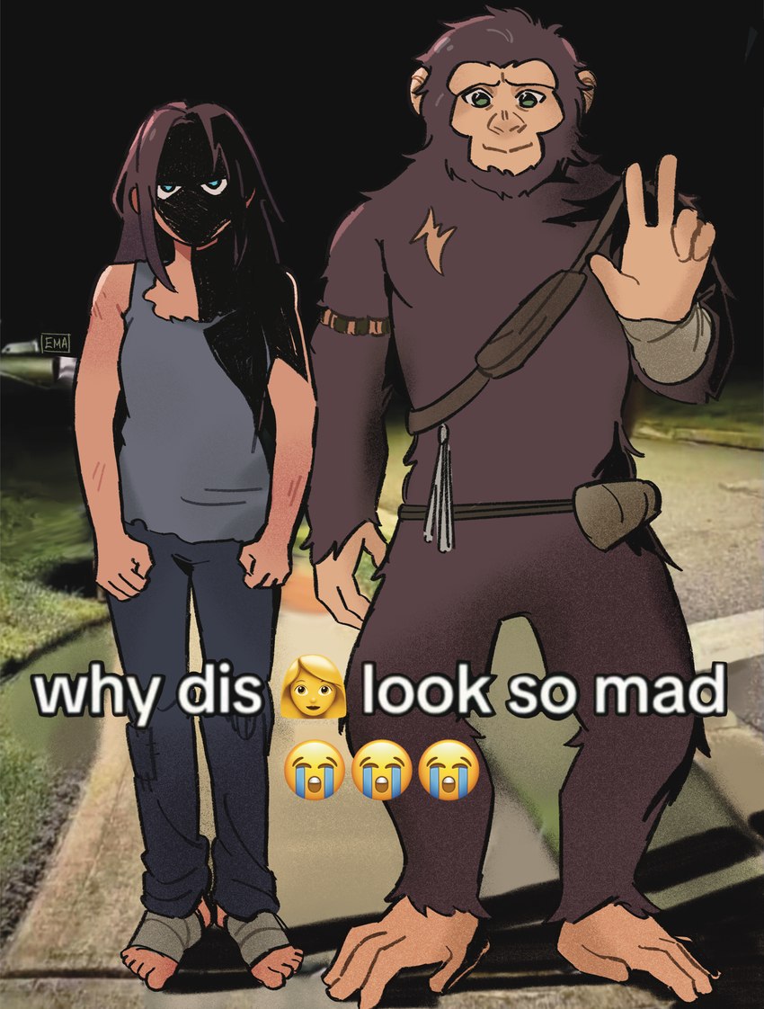 mae and noa (why dis look so mad (meme) and etc) created by emacitaas