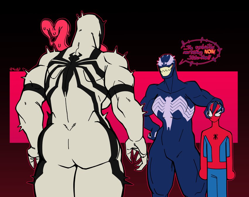 anti-venom, she-venom, spider-man, and venom (spider-man (series) and etc) created by verski7