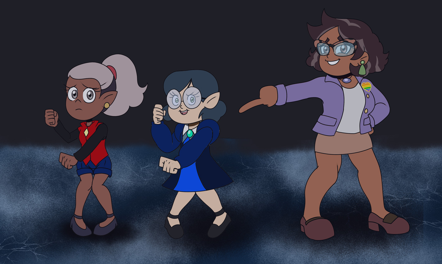 camila noceda, skara, and willow park (the owl house and etc) created by moderneddy01