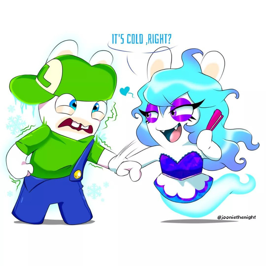 midnite and rabbid luigi (mario plus rabbids kingdom battle and etc) created by jooniethenight