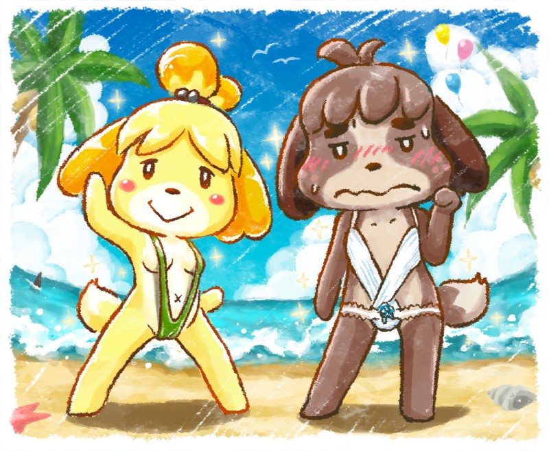 digby and isabelle (animal crossing and etc) created by donburi