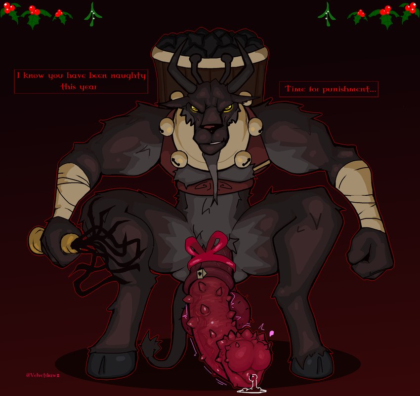 krampus and krampus (team fortress 2 and etc) created by velvetdraw