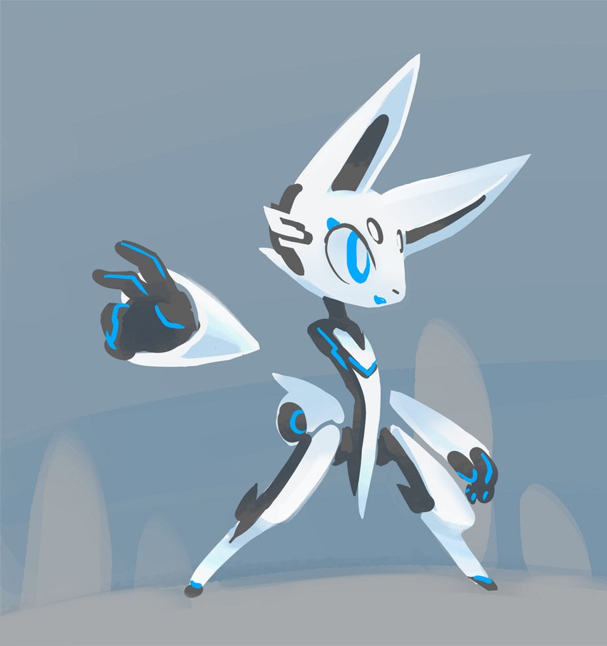 cloud the robot rabbit (electric hearts) created by tyson tan