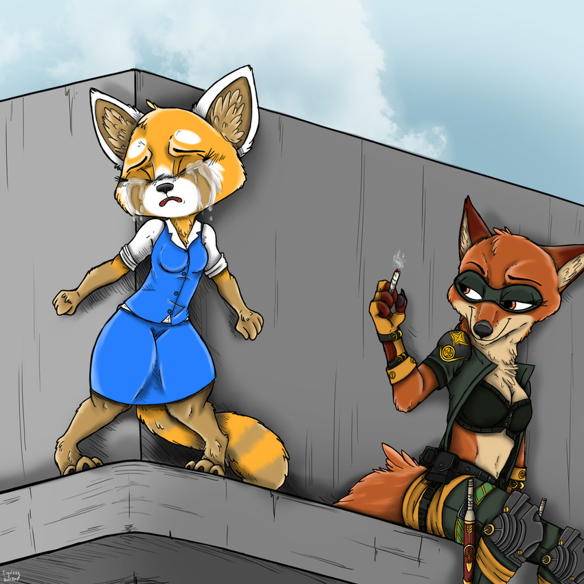 fan character, luna wilde, and retsuko (aggretsuko and etc) created by ziegelzeig