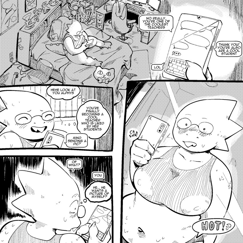 alphys (undertale (series) and etc) created by box chan