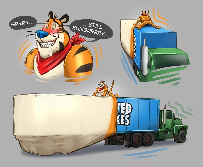 tony the tiger (frosted flakes and etc) created by lotolotl