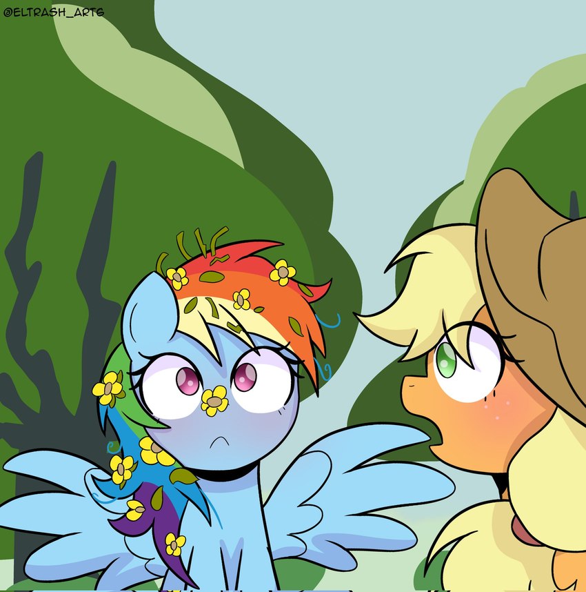 applejack and rainbow dash (friendship is magic and etc) created by eltrash art6