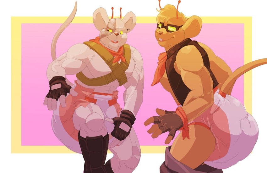 throttle and vinnie (biker mice from mars) created by daire301