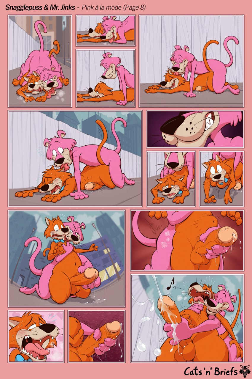 mr. jinks and snagglepuss (pixie and dixie and mr. jinks and etc) created by catsnbriefs, cedamuc1, and oiruse