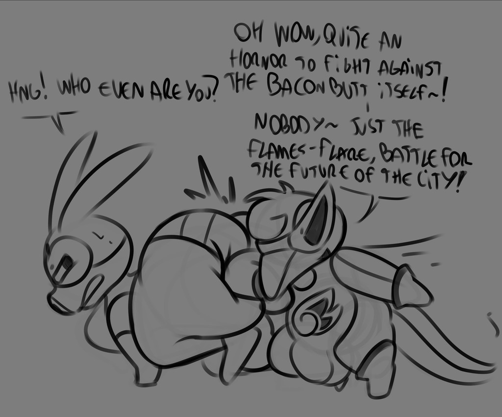 axel the tepig, bacon butt, draquil, and flames-flare (nintendo and etc) created by henrique rick