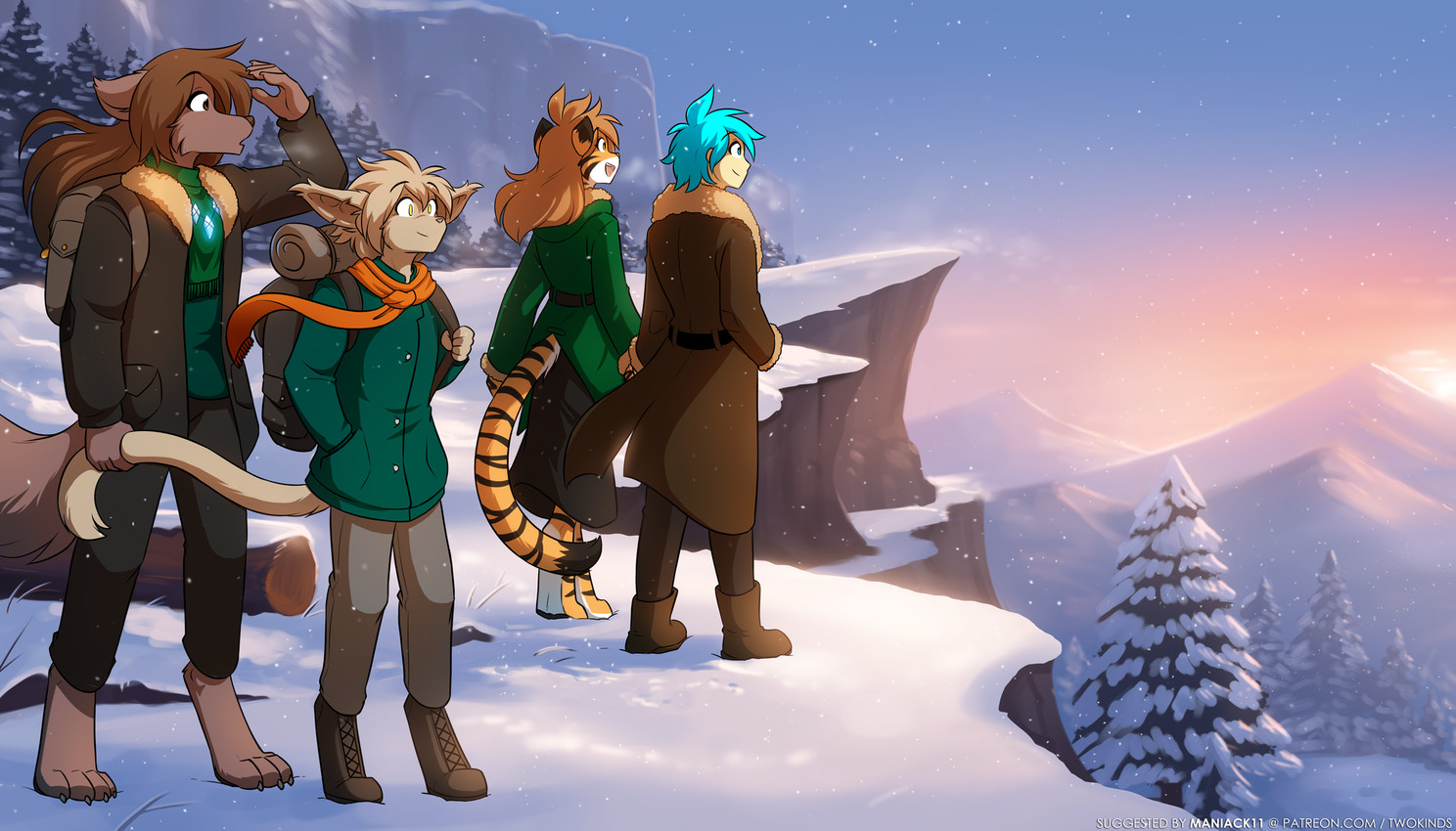 flora, keith keiser, natani, and trace legacy (twokinds) created by tom fischbach