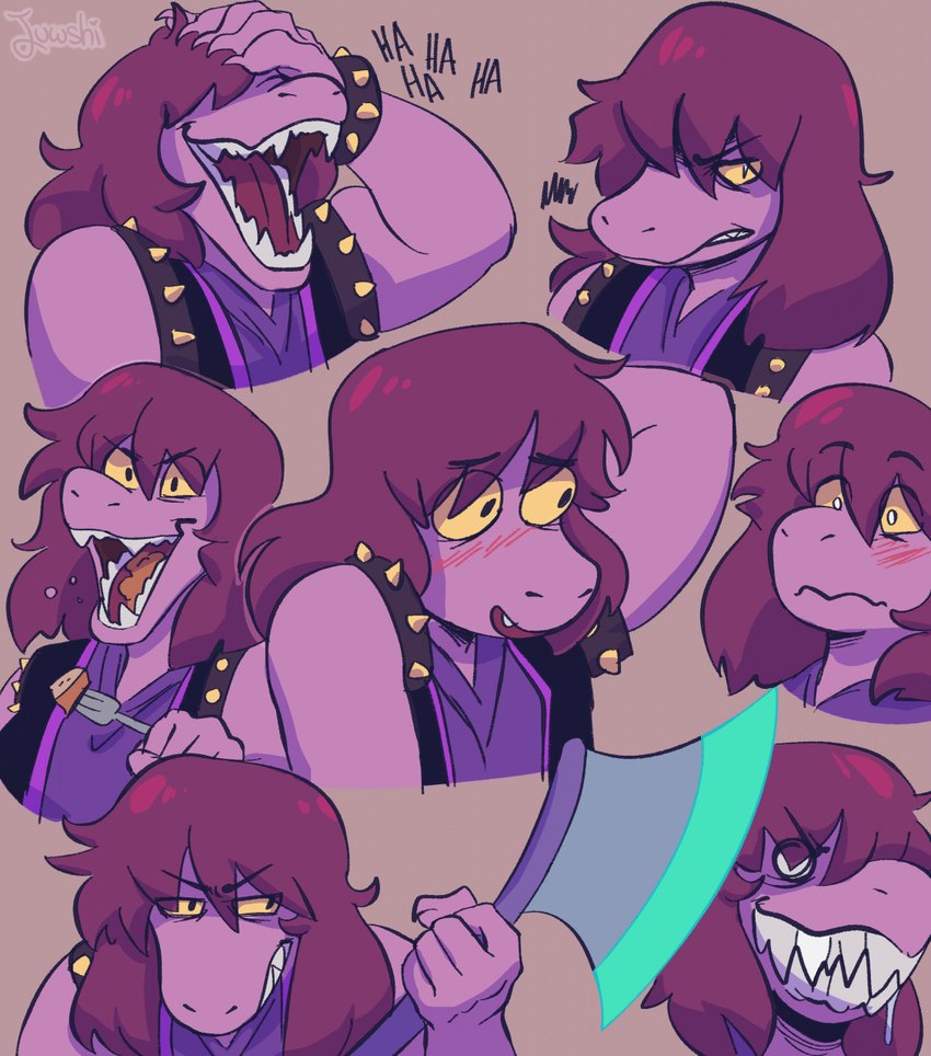 susie (undertale (series) and etc) created by froggsalt and juwshi