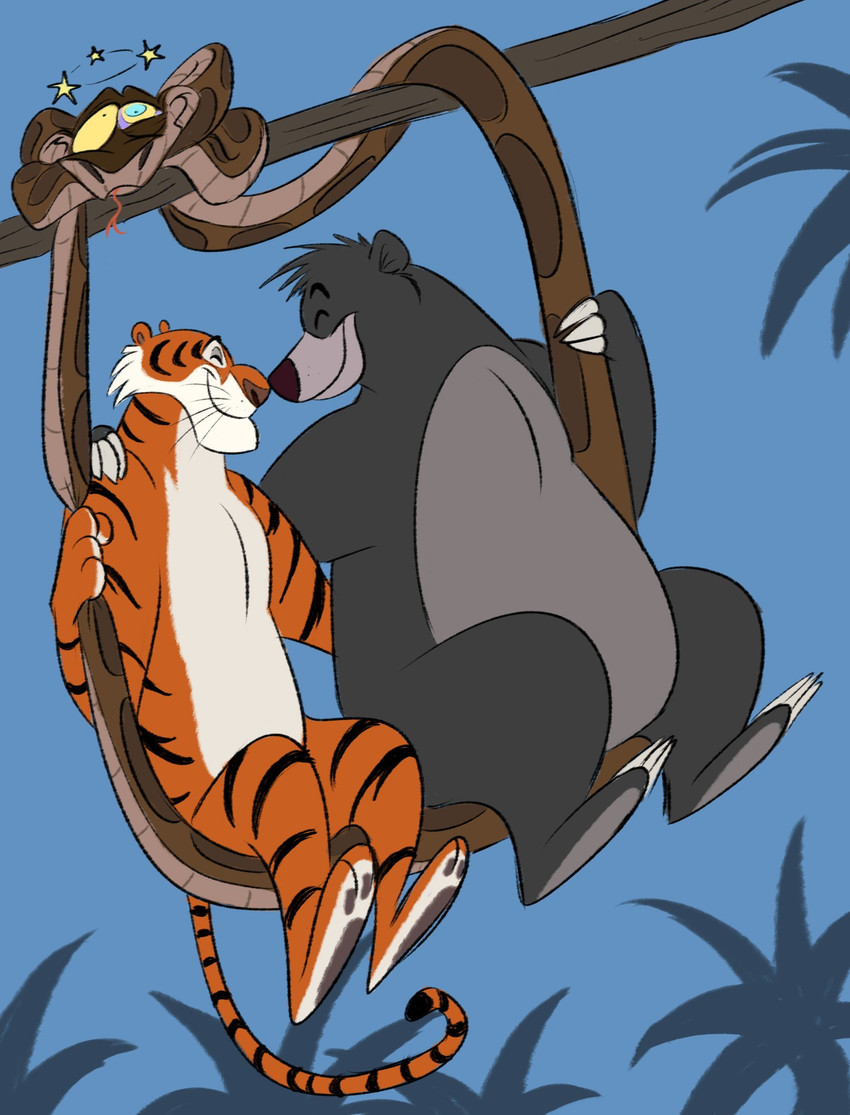 baloo, kaa, and shere khan (the jungle book and etc) created by edtertainerd