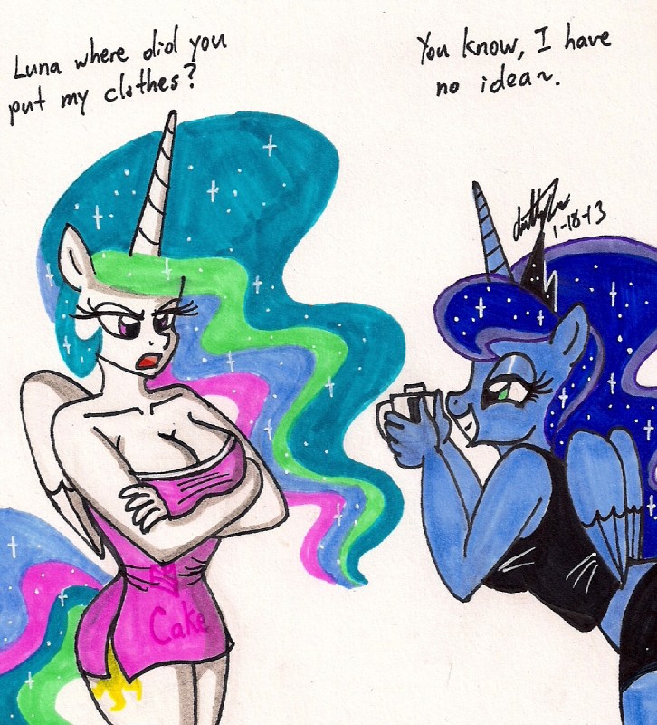 princess celestia and princess luna (friendship is magic and etc) created by newyorkx3