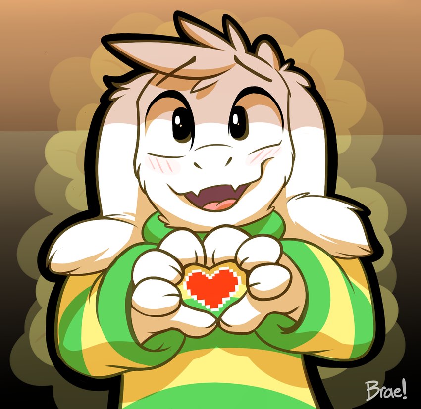 asriel dreemurr (undertale (series) and etc) created by braeburned