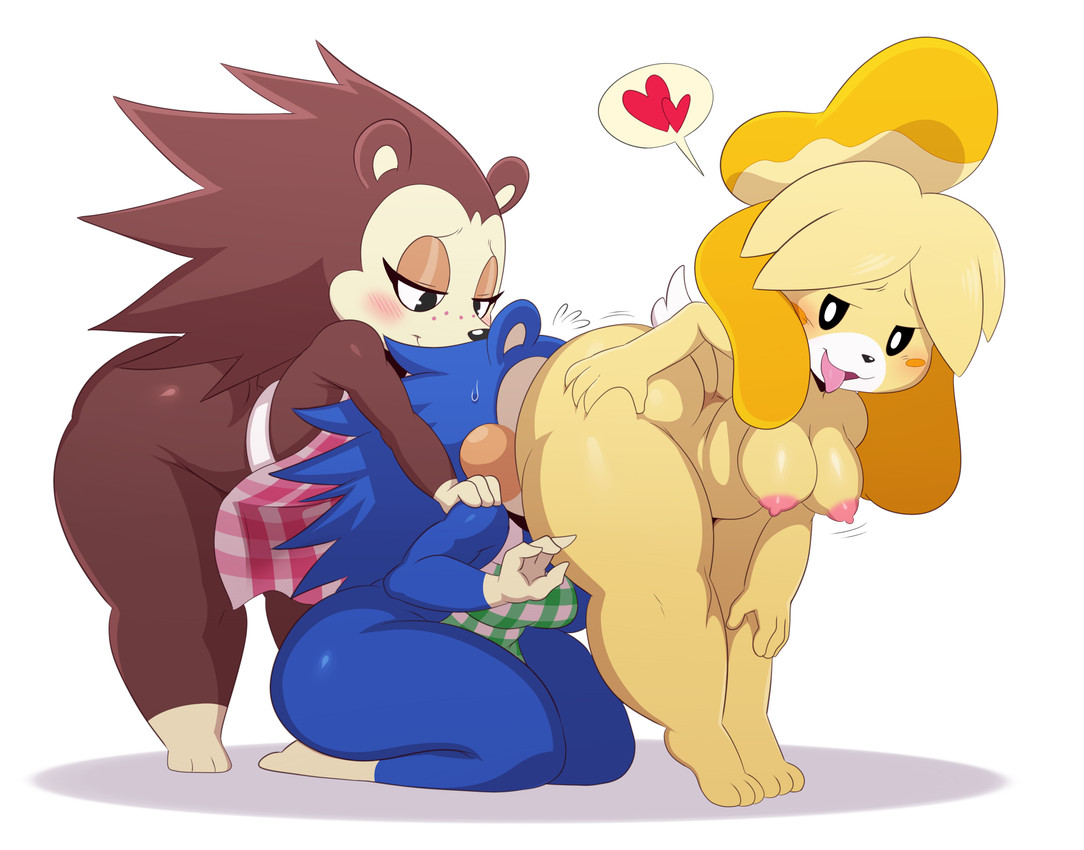 isabelle, mabel able, and sable able (animal crossing and etc) created by sssonic2