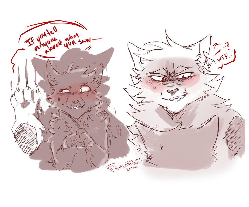 ravenpaw and tigerstar (warriors (book series)) created by crowmatose