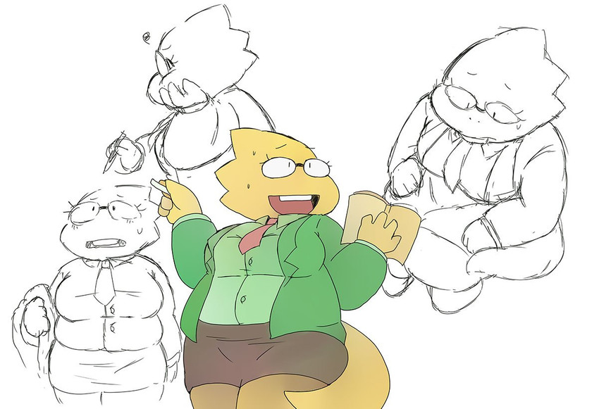 alphys (undertale (series) and etc) created by alpi