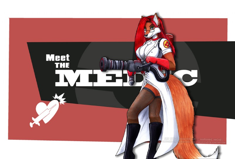 medic and vani-fox (team fortress 2 and etc) created by vani-fox