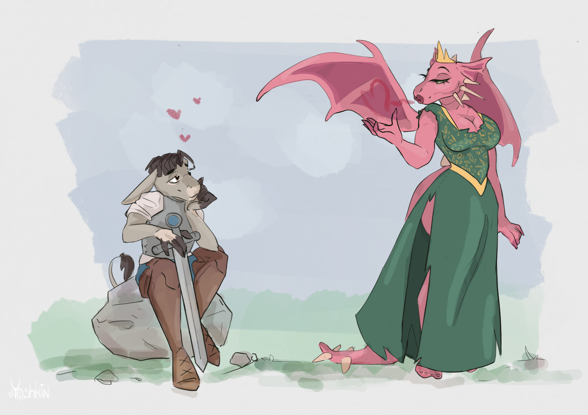donkey and dragon (european mythology and etc) created by yoshkin