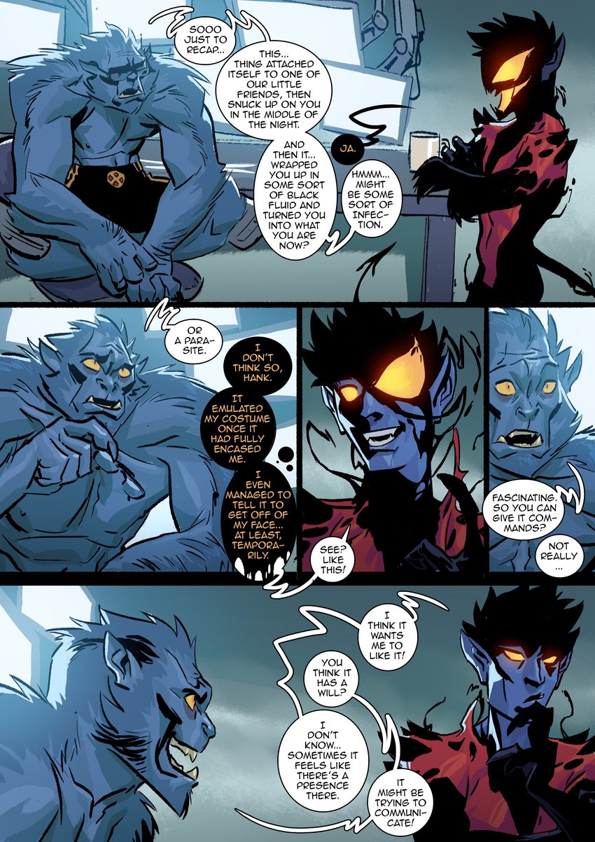 beast and nightcrawler (marvel and etc) created by maxspite