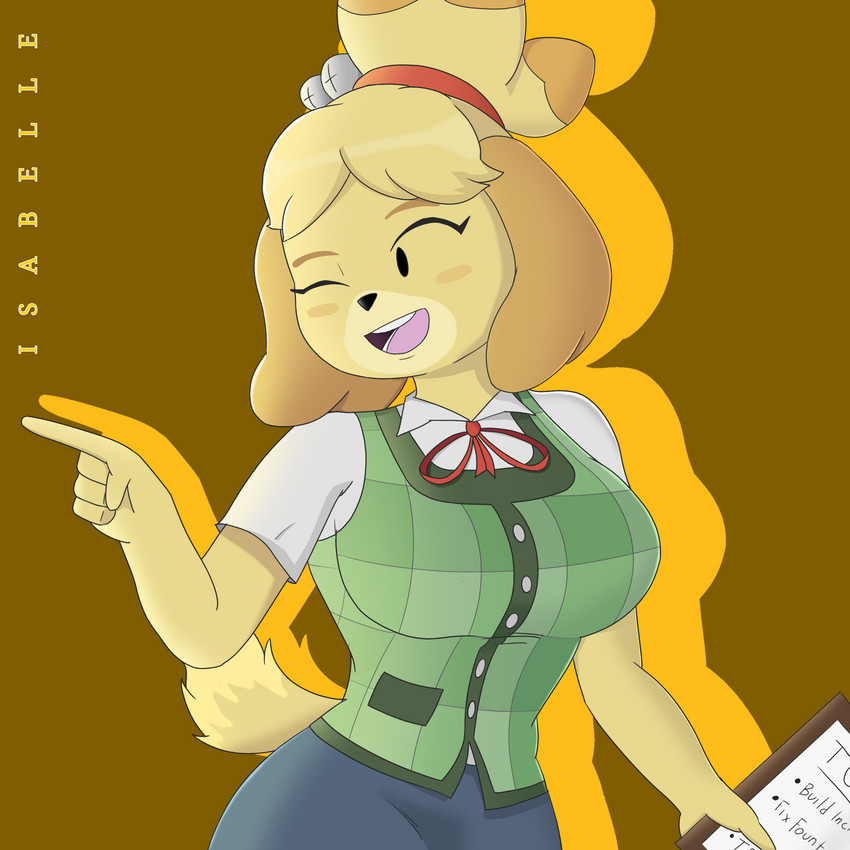 isabelle (animal crossing and etc) created by drawin uas