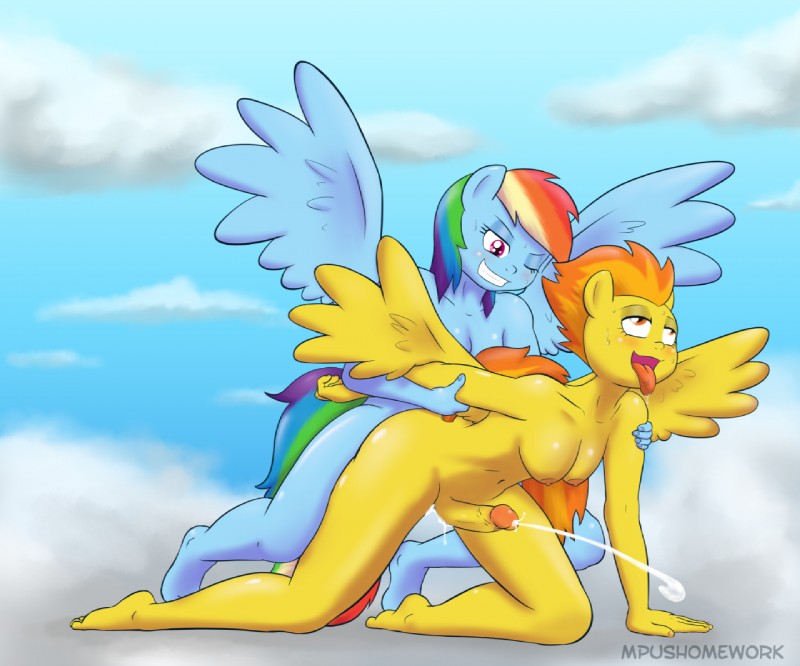 rainbow dash, spitfire, and wonderbolts (friendship is magic and etc) created by empyu