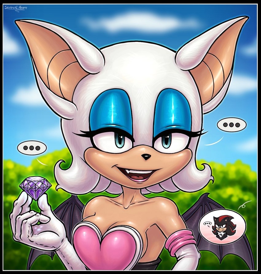 rouge the bat (sonic the hedgehog (series) and etc) created by skeletalheart