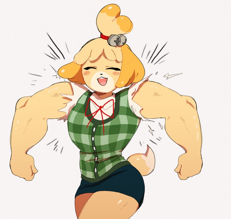 isabelle (animal crossing and etc) created by zambiie