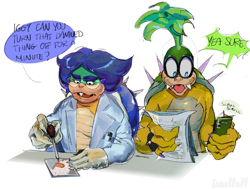 iggy koopa, koopaling, and ludwig von koopa (mario bros and etc) created by ionettam